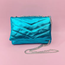 Cargar imagen en el visor de la galería, Bolso Gullieta turquesa metálica