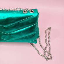 Cargar imagen en el visor de la galería, Bolso Gullieta Verde metálica